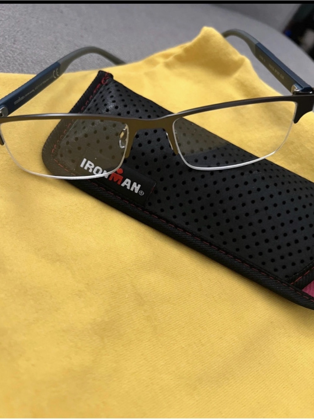 Iron Man Men's Semi-Rimless Reading
Glasses in Silver and Black +1.25